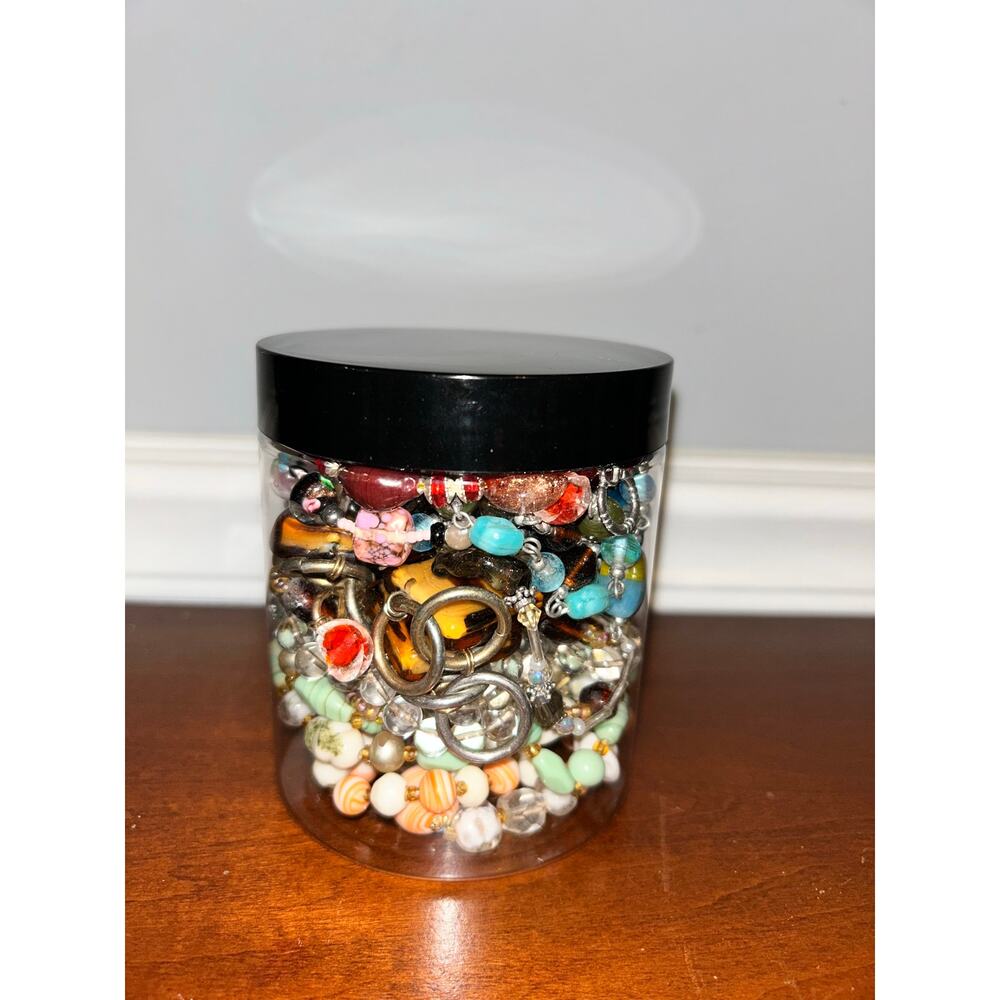 Gemstone and Glass Necklace Mystery Jar - Curated Wearable Estate Lot 16 oz - Picture 3 of 5
